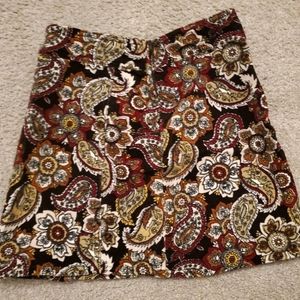 Velvet paisley skirt